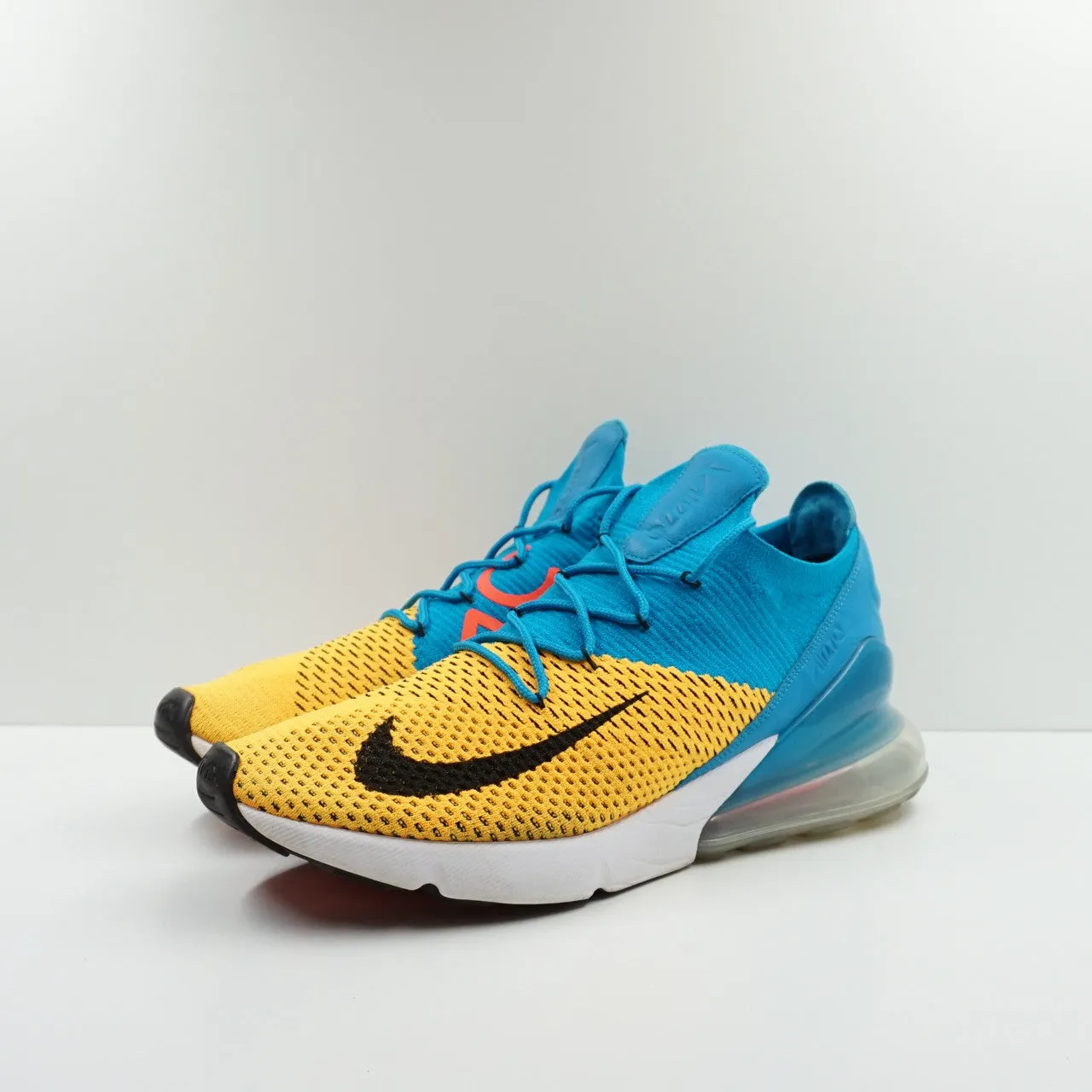 Nike Air Max 270 Flyknit Laser Orange Blue Orbit