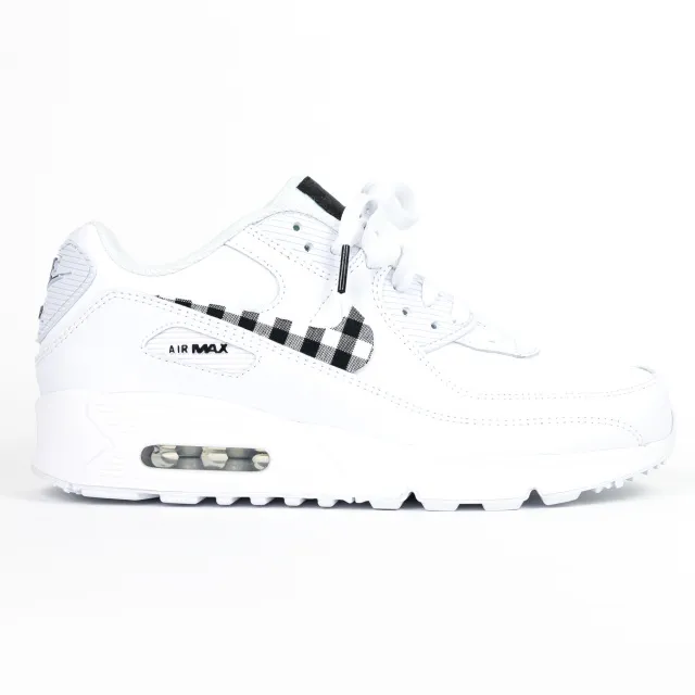 Nike Air Max 90 Custom 'Black n White Plaid' Edition