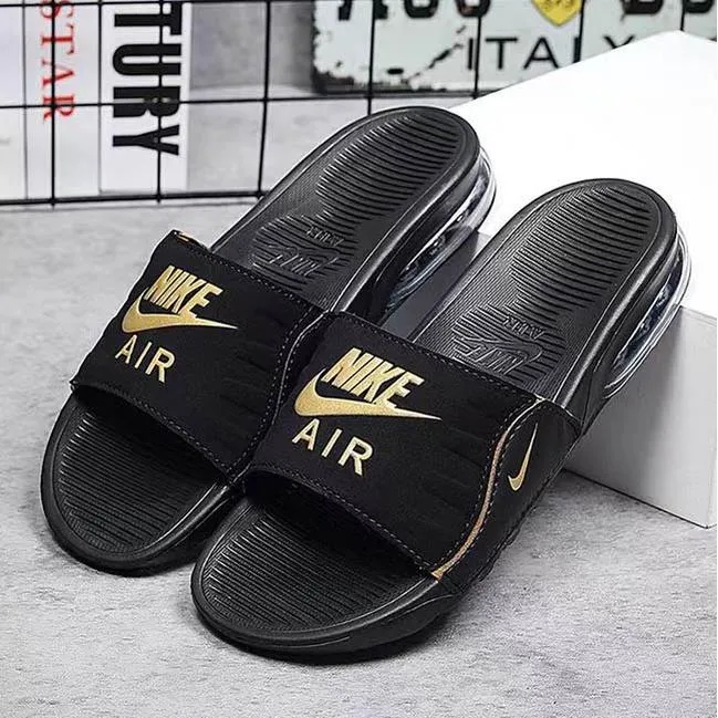 Nike Air Max Camden Slides (Black-Golden)