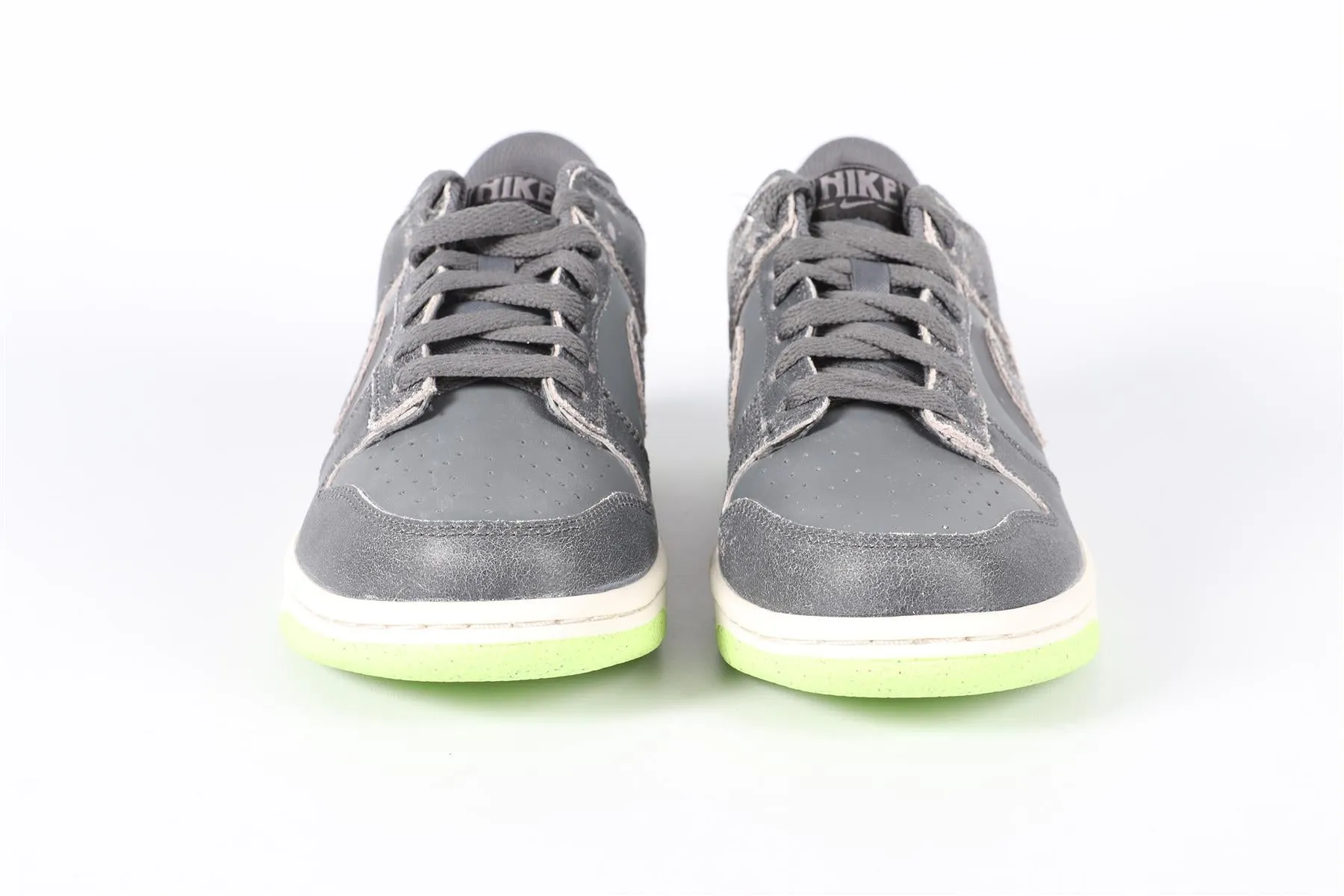 NIKE DUNK LOW IRON GREY LEATHER SNEAKERS UK 6 US 6.5 EU 39