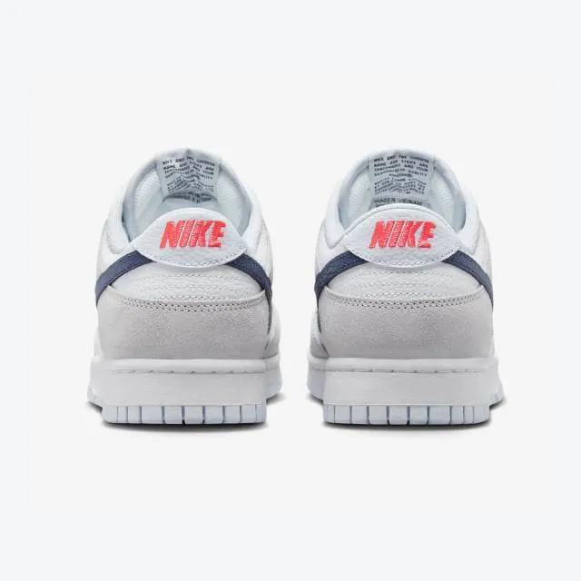 Nike dunk low (white grey navy aqua mini swoosh/ white/ neutral grey/ midnight navy) men us 8-13 fj4