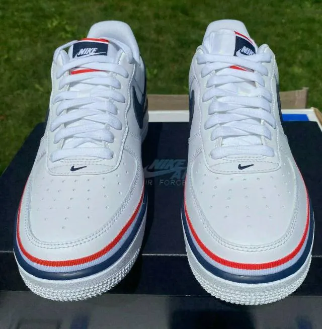 Nike mens air force 1 usa ribbon red wht blue sz 14 cj1377-1