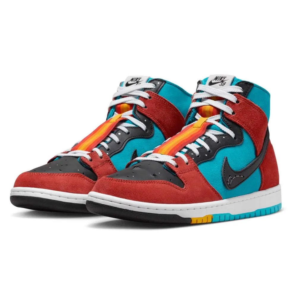 Nike SB Dunk High Decon Turquoise-Blue-Black-Rugged-Orange