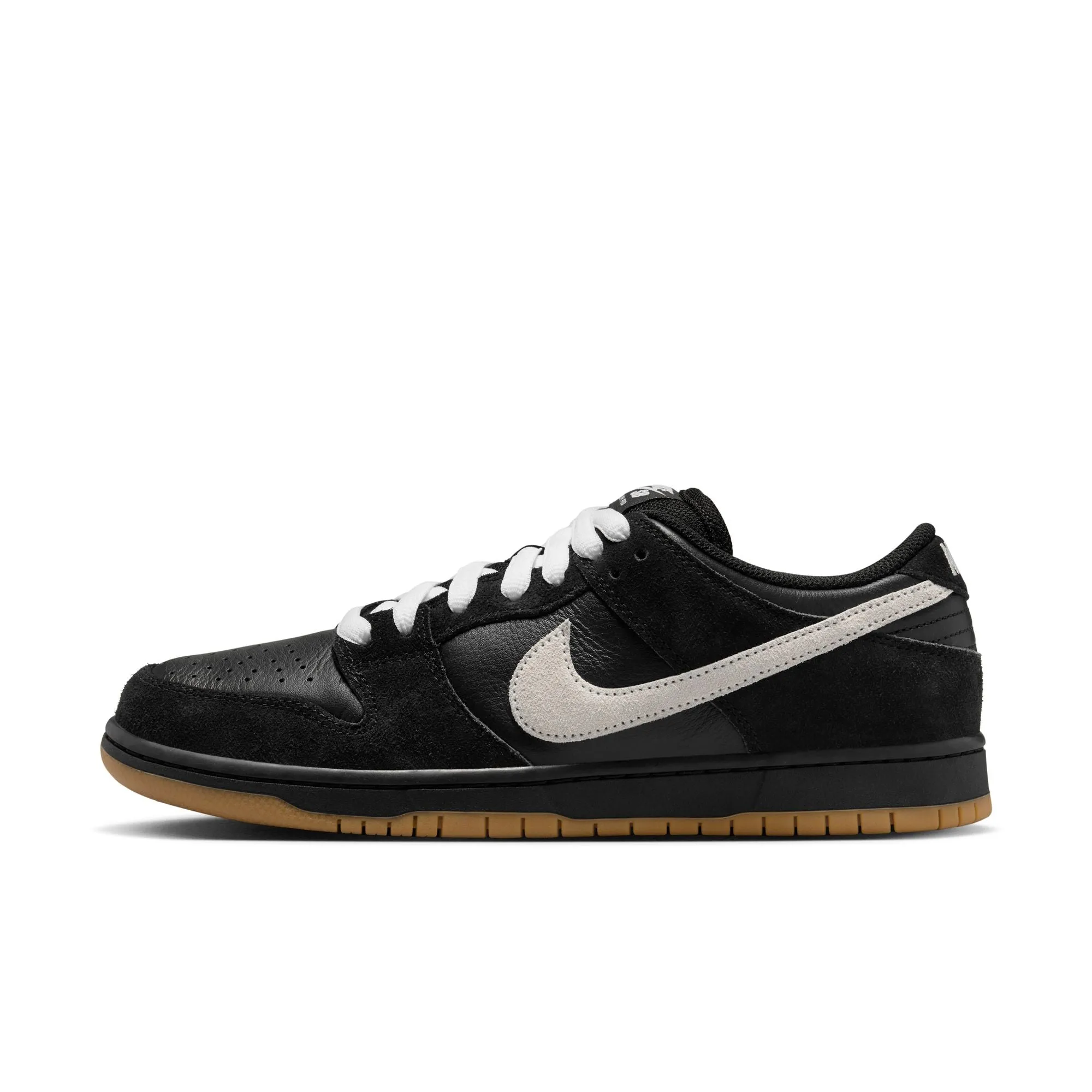 NIKE SB - DUNK LOW PRO - BLACK / WHITE-BLACK-GUM LIGHT BROWN