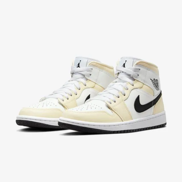 Nike women's air jordan 1 mid (coconut milk/ black/ summit w