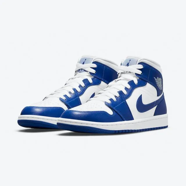 Nike women's air jordan 1 mid (kentucky blue/ white/ hyper royal