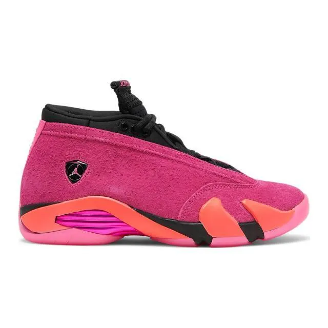 Nike women's air jordan 14 retro low (shocking pink/ pink blast/ black/ flash crimson) sizes 6-10 dh