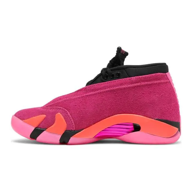 Nike women's air jordan 14 retro low (shocking pink/ pink blast/ black/ flash crimson) sizes 6-10 dh