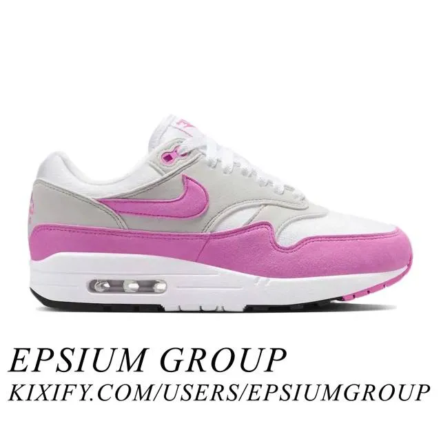 Nike women's air max 1 (pink rise/ neutral grey/ pink rise/ white/ black) sizes 5-12 dz2628-109