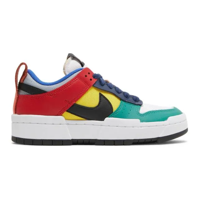 Nike women's dunk low disrupt (multi-color/ black/ multi-color/ white) sizes 6-10 ck6654-004