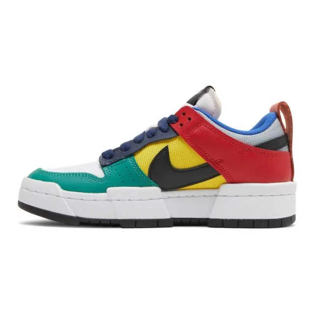 Nike women's dunk low disrupt (multi-color/ black/ multi-color/ white) sizes 6-10 ck6654-004