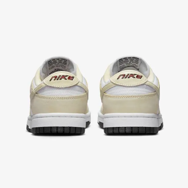 Nike women's dunk low lx (coconut milk/ white/ coconut milk/ black/ siren red) sizes 6-10 dz2710-100