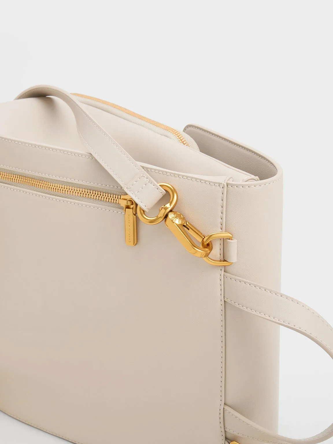 Octavia Front Flap Structured Backpack - Ivory