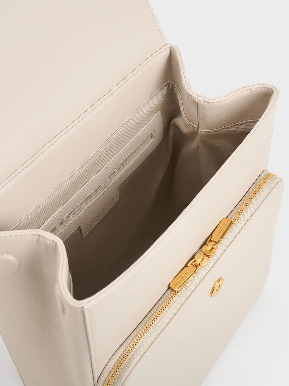 Octavia Front Flap Structured Backpack - Ivory