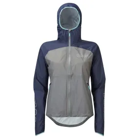 OMM  Halo+ Womens Waterproof Running Jacket Grey/Navy