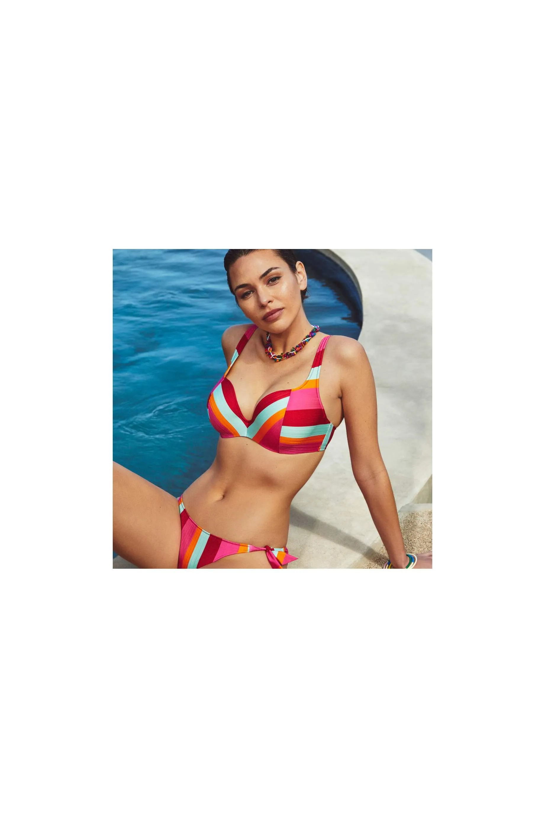 Padded Striped Bikini- Unas1 with Discounts- Bikini padded-  Brussel ,Antwerpen, Gent