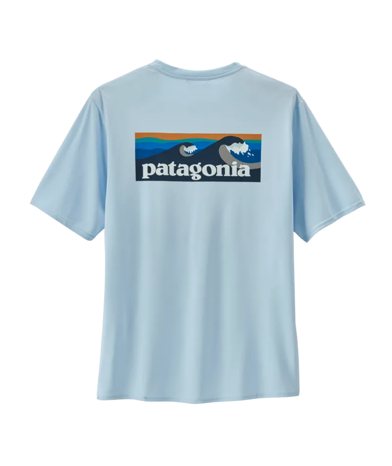 Patagonia Cap Cool Daily Graphic Shirt-Boardshort Logo: Chilled Blue