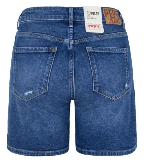 Pepe Jeans Mary pantaloncini in denim da donna, robusti pantaloni caldi in stile cinque tasche, pantaloncini per il tempo libero