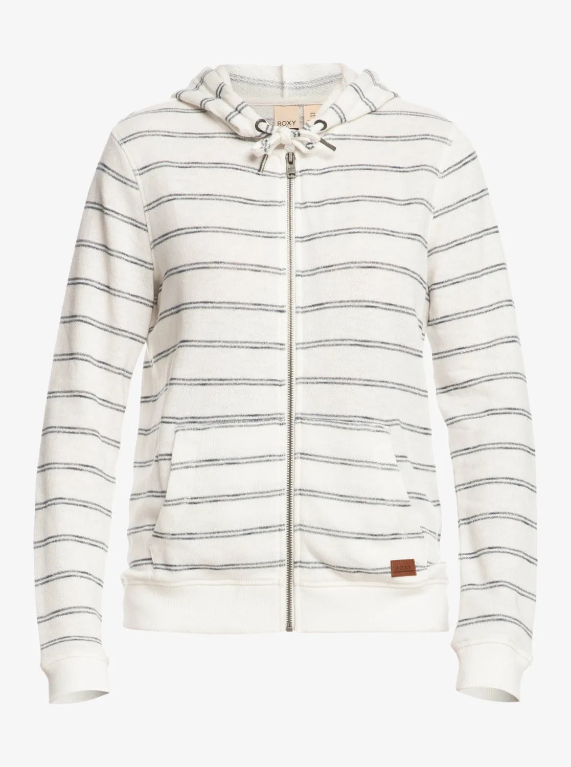 Perfect Wave Stripes Zip Hoodie - Snow White Horiz Will Stripes