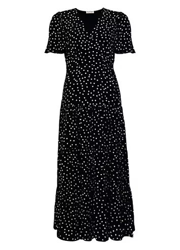 Phase Eight Jenna Black Spot Wrap Midaxi Dress | Grattan