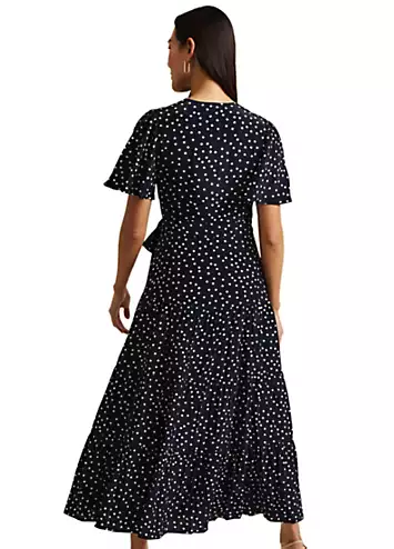 Phase Eight Jenna Black Spot Wrap Midaxi Dress | Grattan