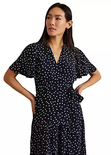 Phase Eight Jenna Black Spot Wrap Midaxi Dress | Grattan