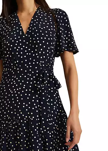 Phase Eight Jenna Black Spot Wrap Midaxi Dress | Grattan