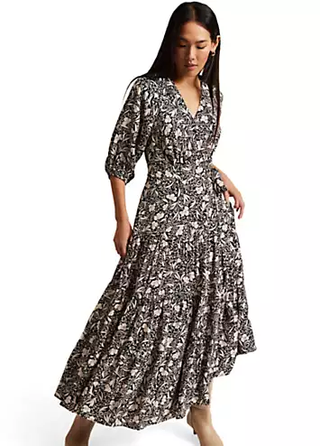 Phase Eight Kezia Floral Wrap Midi Dress | Grattan