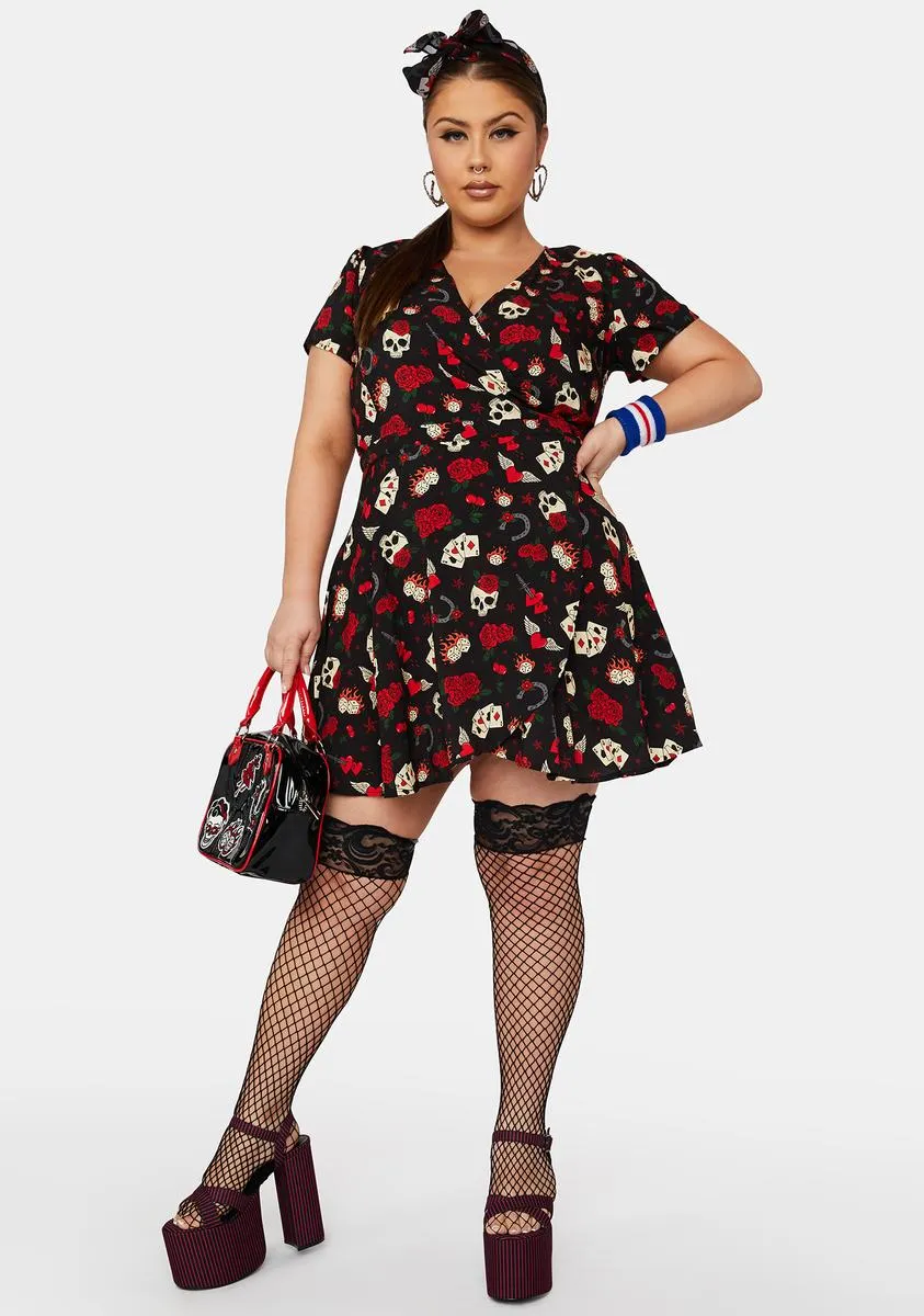 Plus Rockabilly Baby Wrap Dress-