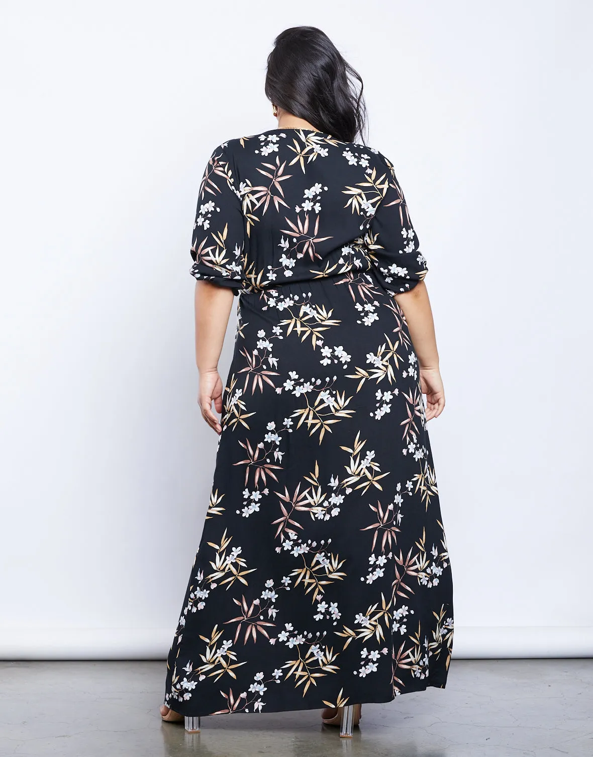 Plus Size Floral Dreams Wrap Dress