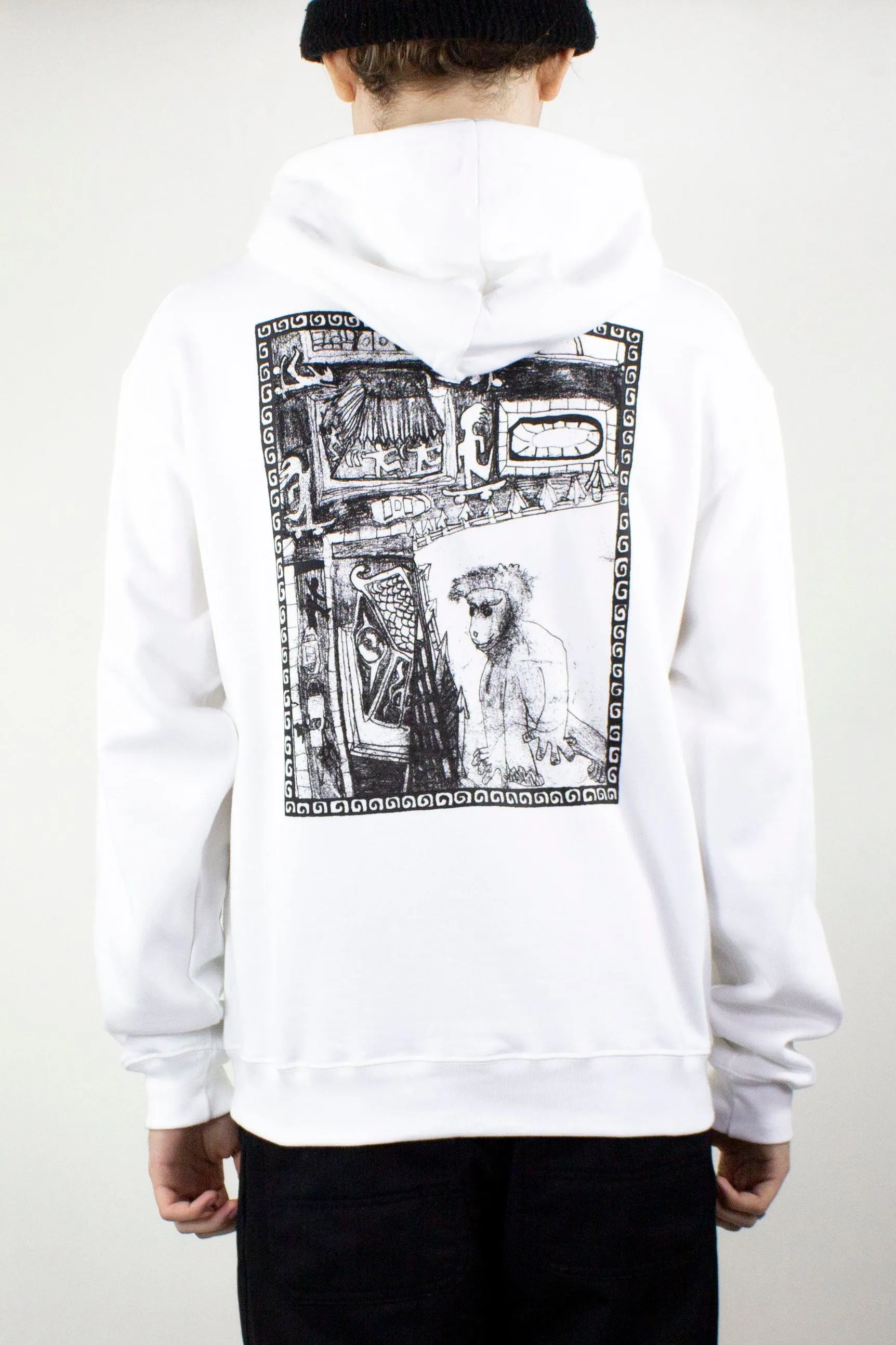 Polar Skate Co. Gorilla King Hoodie - White exclusive at Remix