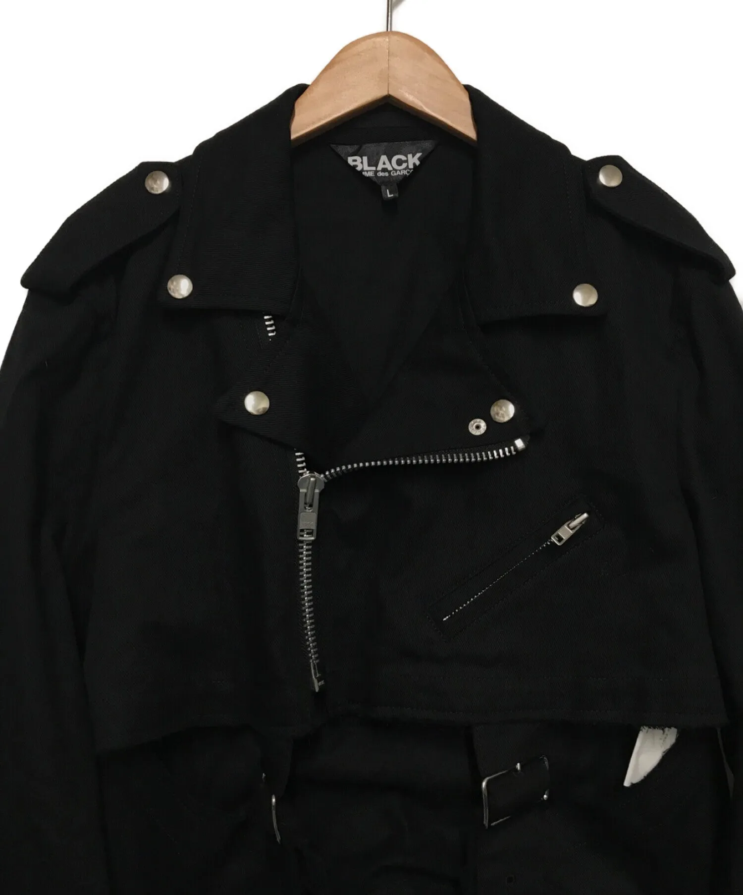 [Pre-owned] BLACK COMME des GARCONS CUT BODY BELT RIDERS JACKET 1G-J027