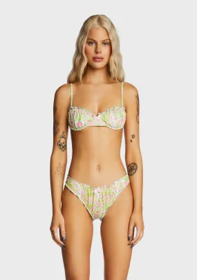 Primrose Bikini Top - Green/Floral-