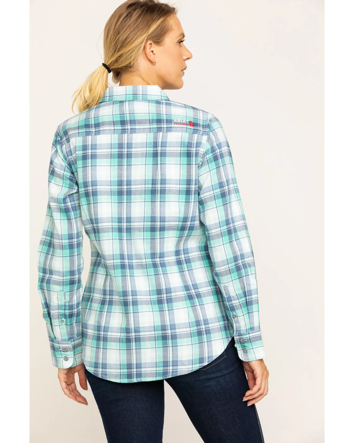 Product Name:  Ariat Women's Boot Barn Exclusive FR Gisela Plaid Print Long Sleeve Work Shirt