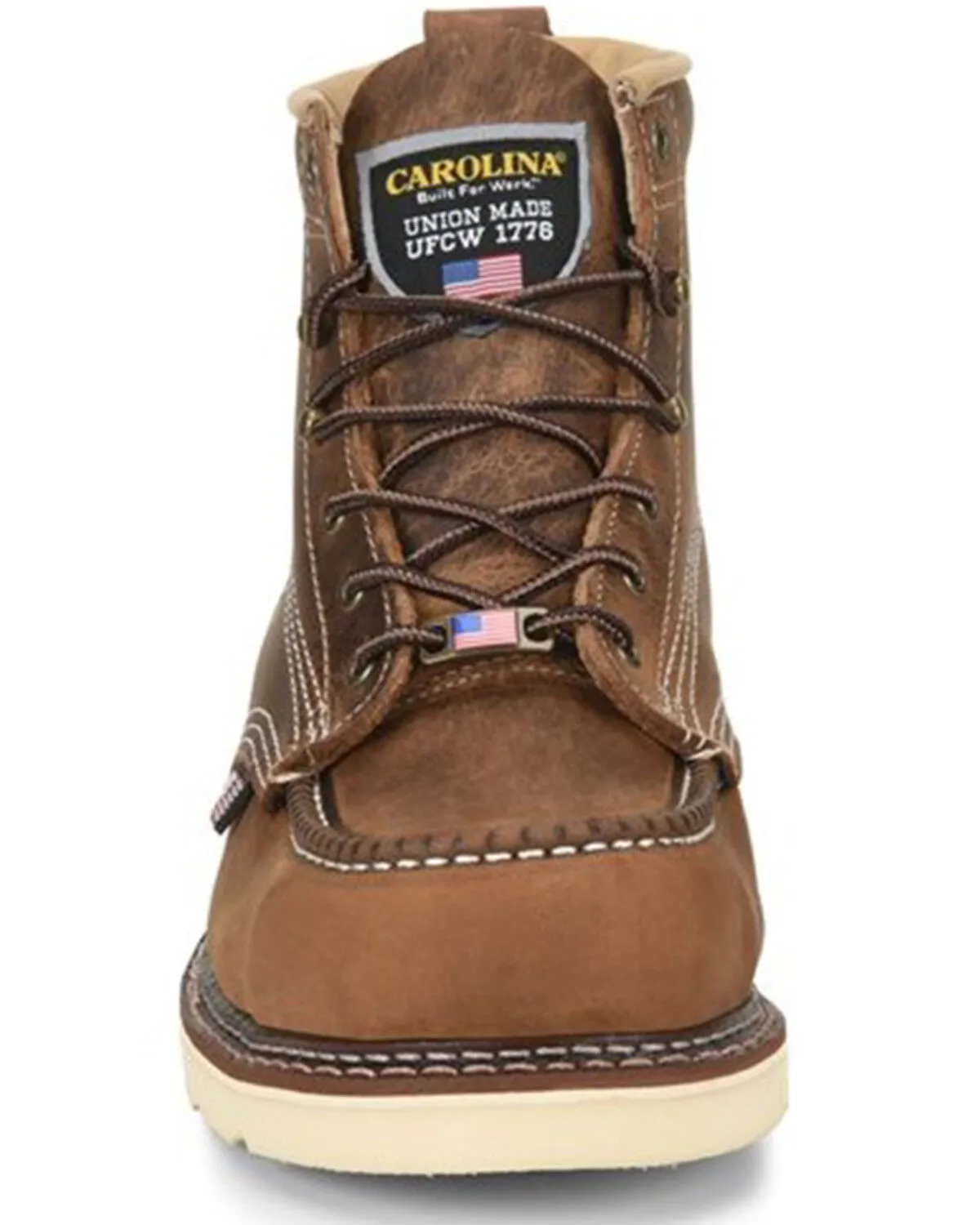 Product Name:  Carolina Men's 6" Domestic AMP USA Wedge Moc Work Boot - Steel Toe