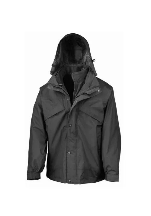 Result 3-in-1 Waterproof Zip and Clip Fleece Lined Jacket