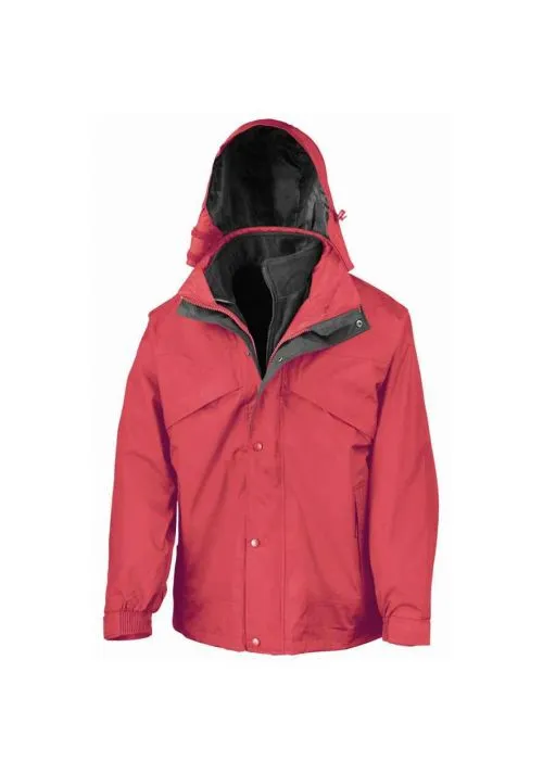 Result 3-in-1 Waterproof Zip and Clip Fleece Lined Jacket