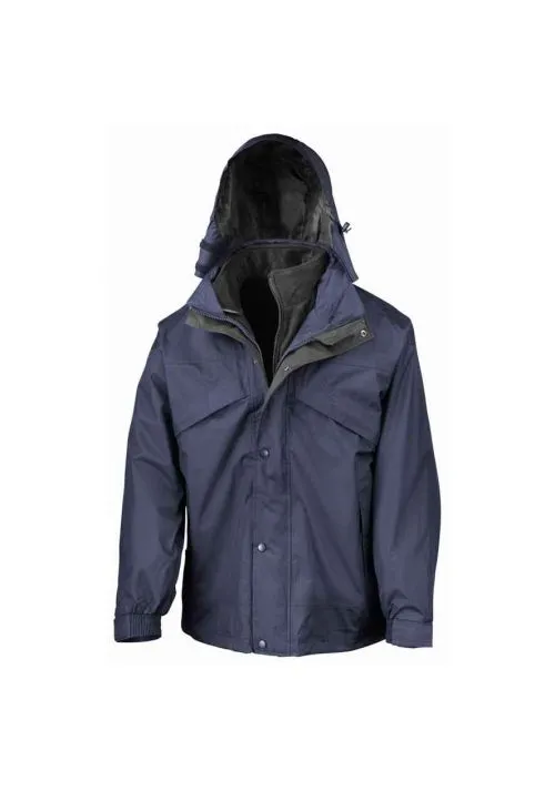 Result 3-in-1 Waterproof Zip and Clip Fleece Lined Jacket