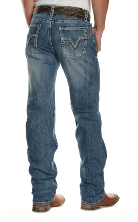 Rock & Roll Denim Men's Double Barrel Medium Wash Relaxed Reflex Stretch Straight Leg Jeans