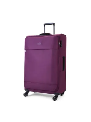 Rock TR-0264-PUR Paris Purple Soft Shell Suitcase | Holiday Shop | George at ASDA