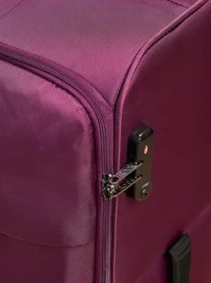 Rock TR-0264-PUR Paris Purple Soft Shell Suitcase | Holiday Shop | George at ASDA