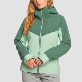 Roxy Free Jet Block 10K Snow Jacket Dark Forest - Womens