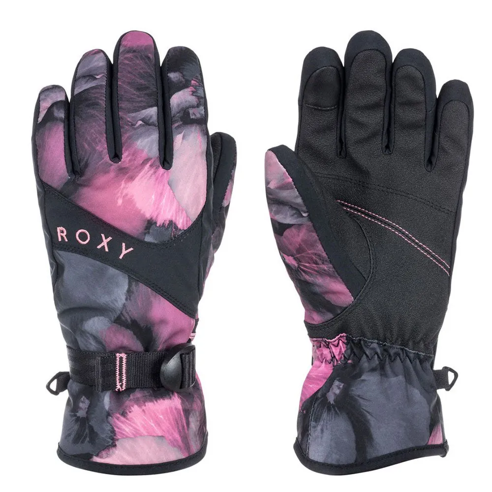 Roxy Jetty Ski/Snowboard Gloves - True Black Pansy Pansy