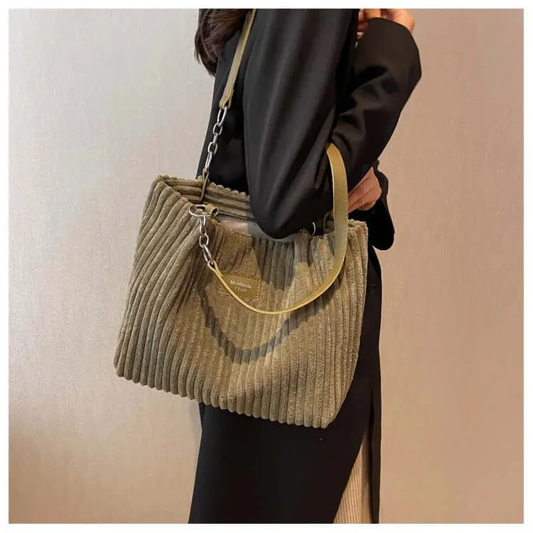 Sac Tote Velours Spacieux pour Femme