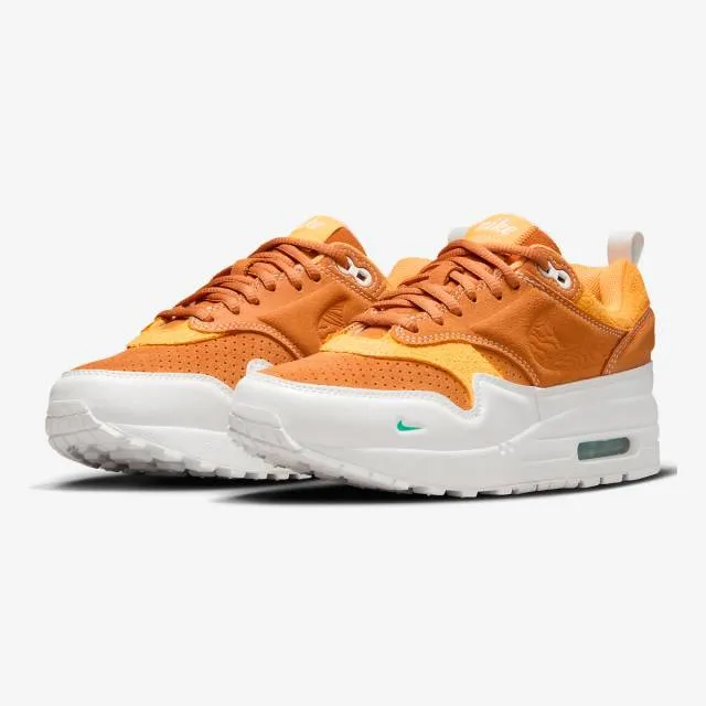 Serena williams design crew x nike women's air max 1 (monarch/ summit white/ sundial/ clear jade) si