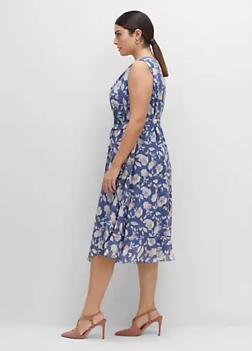 Sheego Blue Floral Print Wrap Dress | Grattan