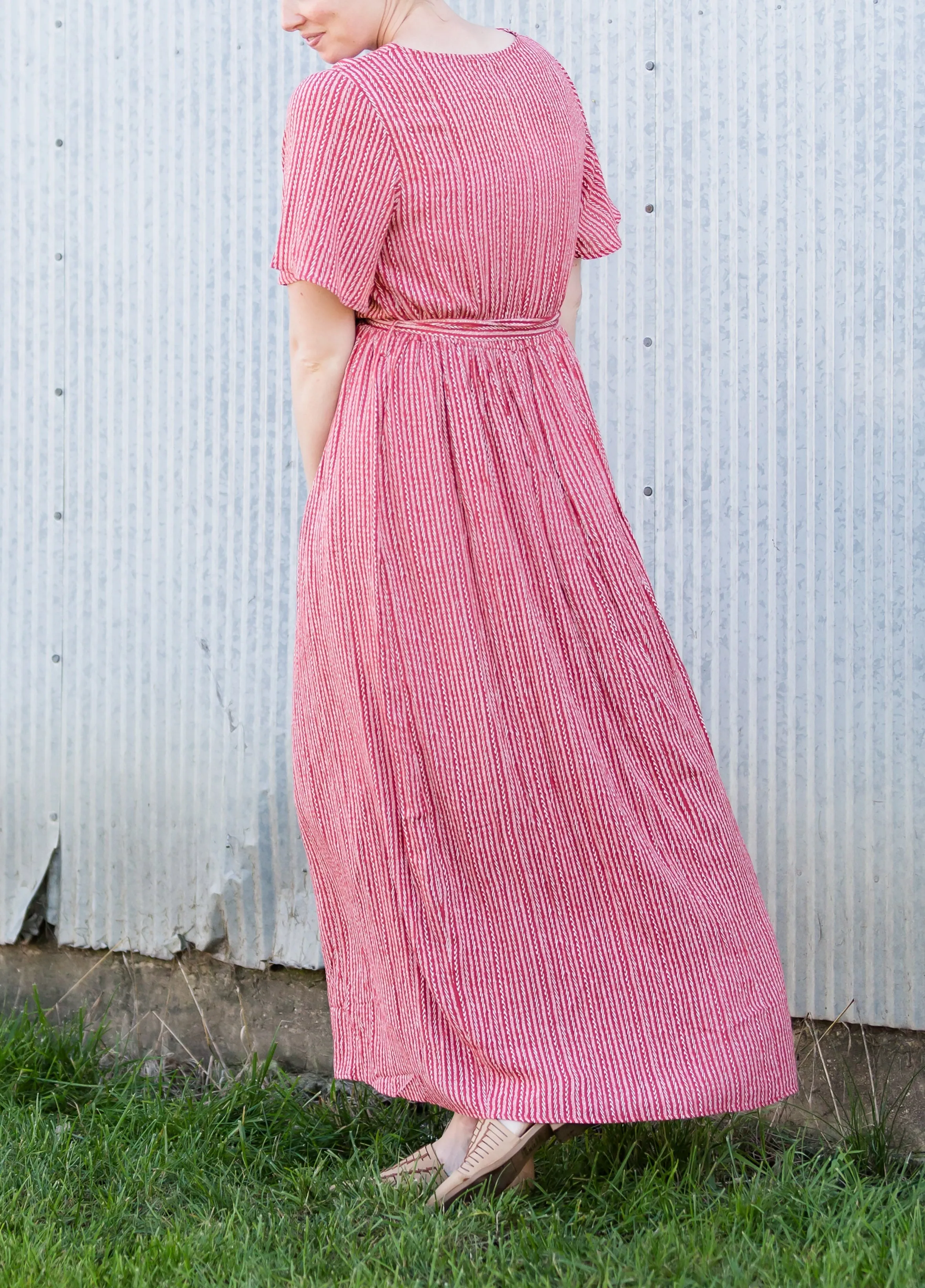 Short Sleeve Wrap Maxi Dress - FINAL SALE