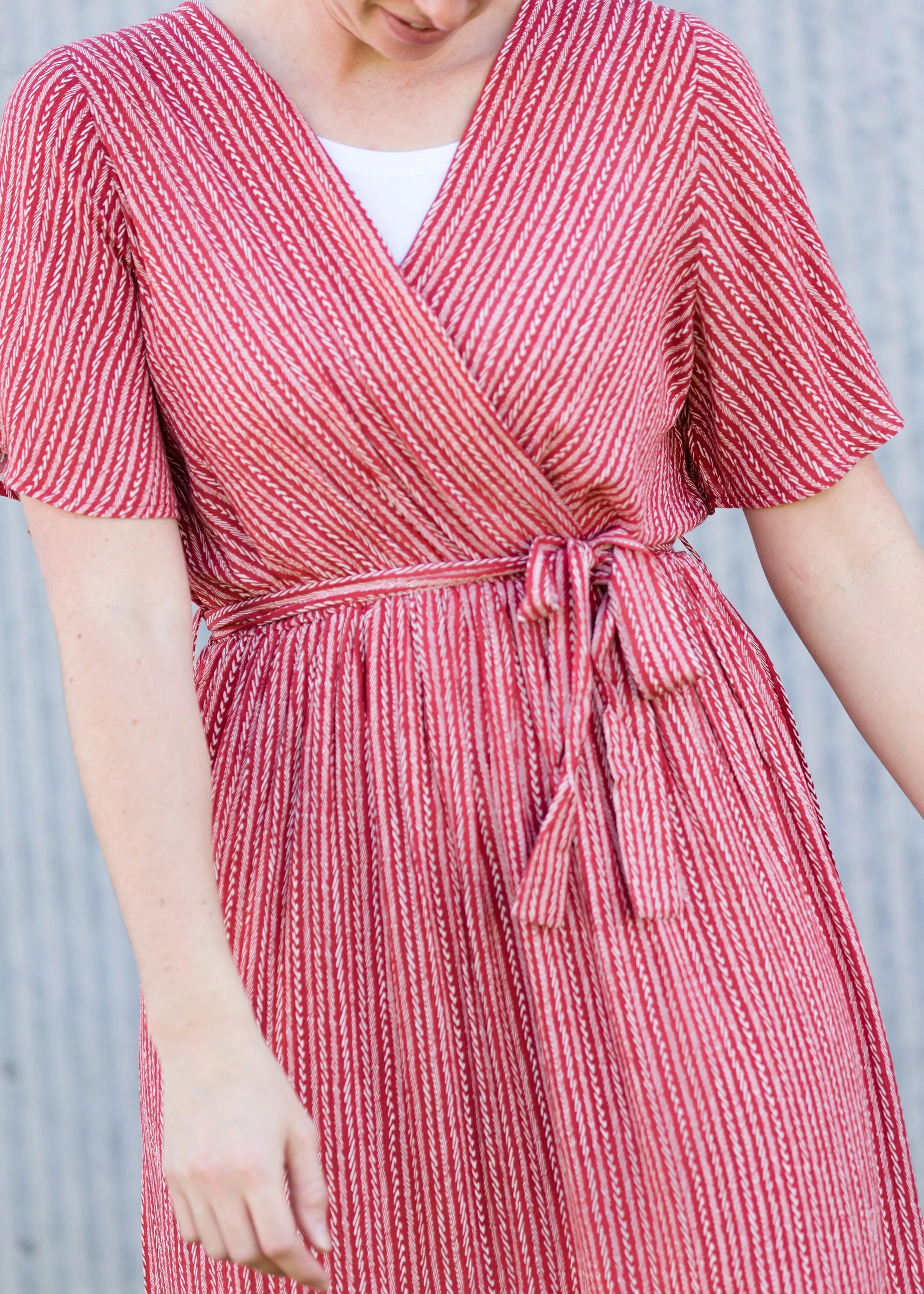 Short Sleeve Wrap Maxi Dress - FINAL SALE