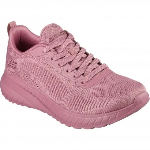 Skechers Bob Squad Chaos Face Off | Raspberry | Womens Lace-Up Trainers