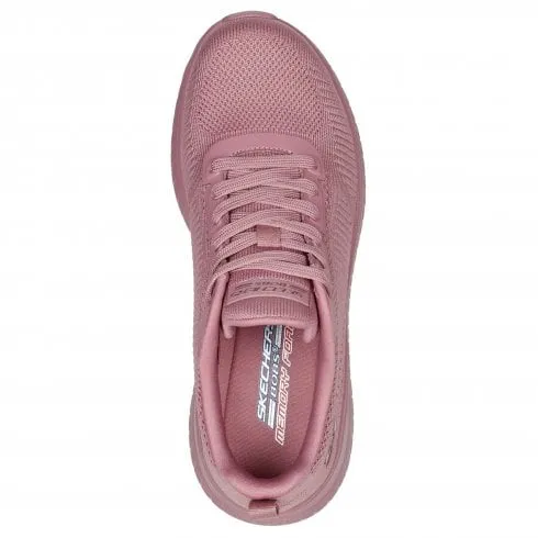 Skechers Bob Squad Chaos Face Off | Raspberry | Womens Lace-Up Trainers